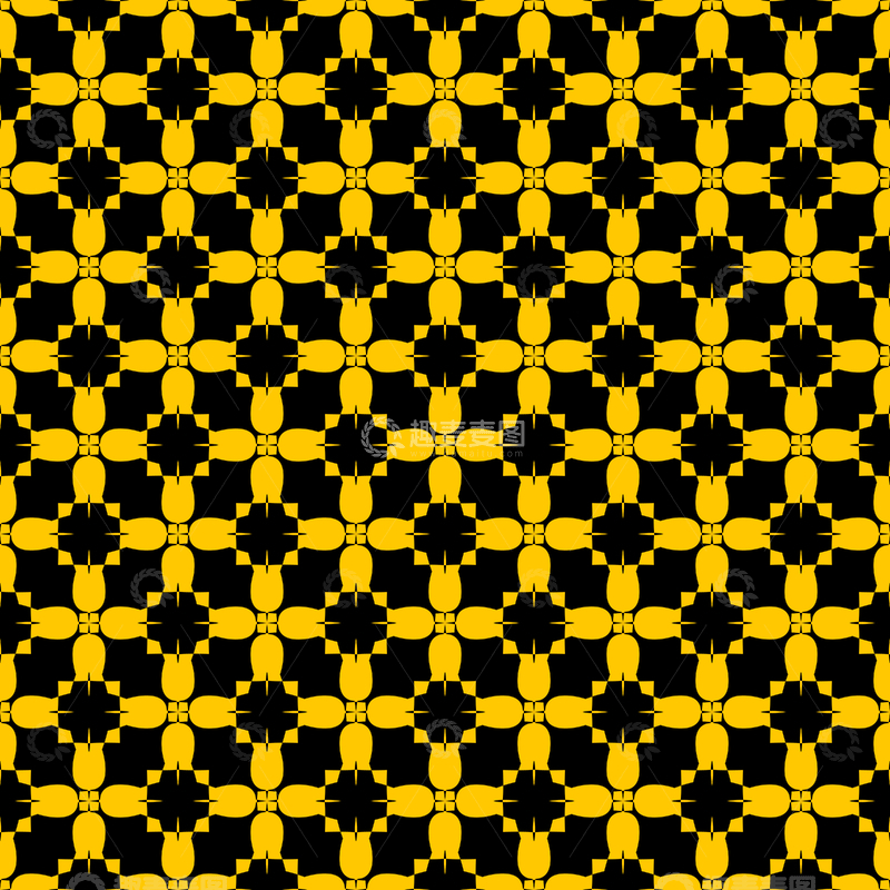 源文件下载【趣麦麦图】黄黑几何花纹背景图229