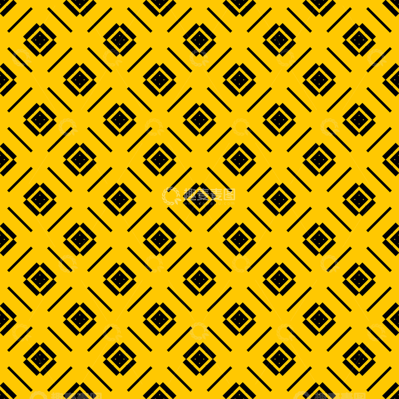 源文件下载【趣麦麦图】黄黑几何花纹背景图262