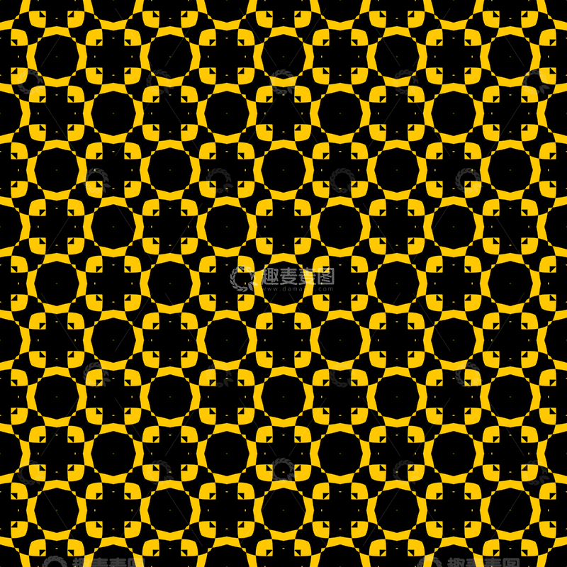 源文件下载【趣麦麦图】黄黑几何花纹背景图247
