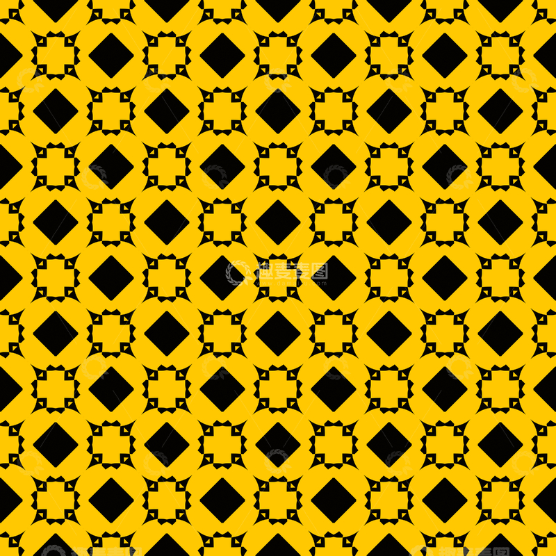 源文件下载【趣麦麦图】黄黑几何花纹背景图195