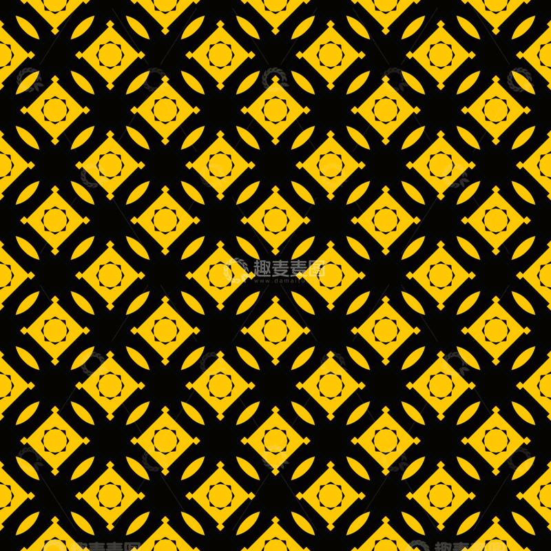 源文件下载【趣麦麦图】黄黑几何花纹背景图201