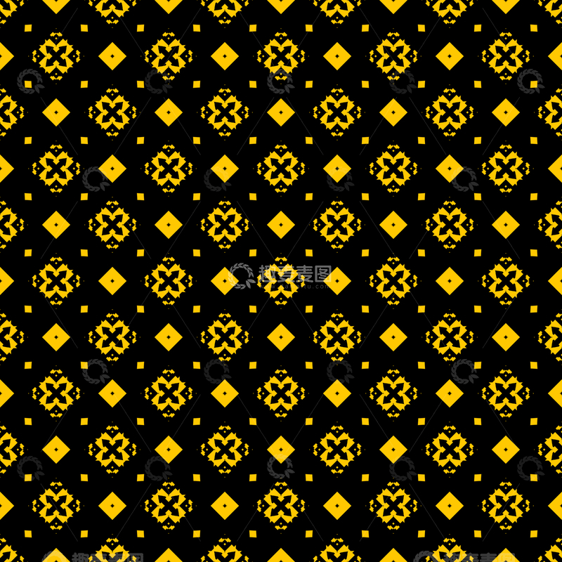 源文件下载【趣麦麦图】黄黑几何花纹背景图279