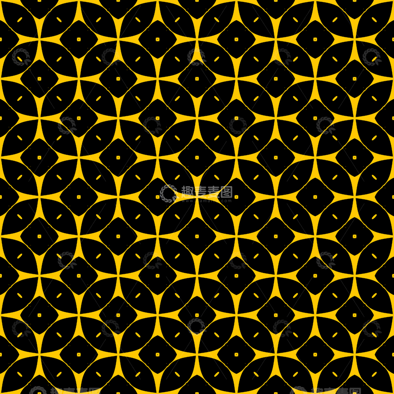 源文件下载【趣麦麦图】黄黑几何花纹背景图206