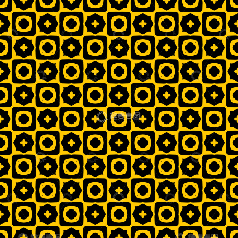源文件下载【趣麦麦图】黄黑几何花纹背景图259