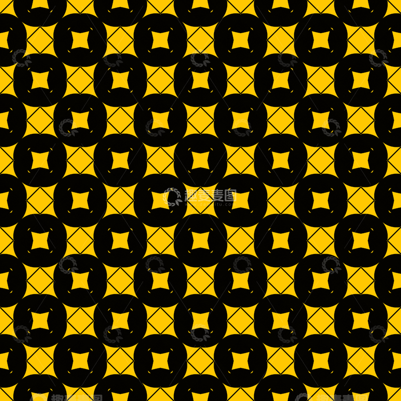 源文件下载【趣麦麦图】黄黑几何花纹背景图202