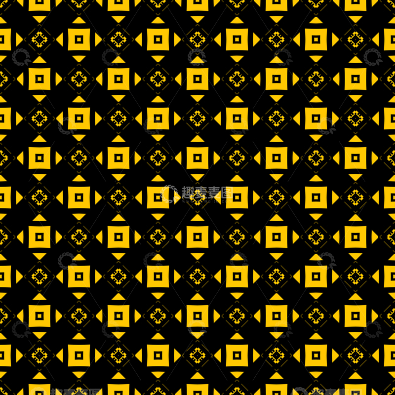 源文件下载【趣麦麦图】黄黑几何花纹背景图226