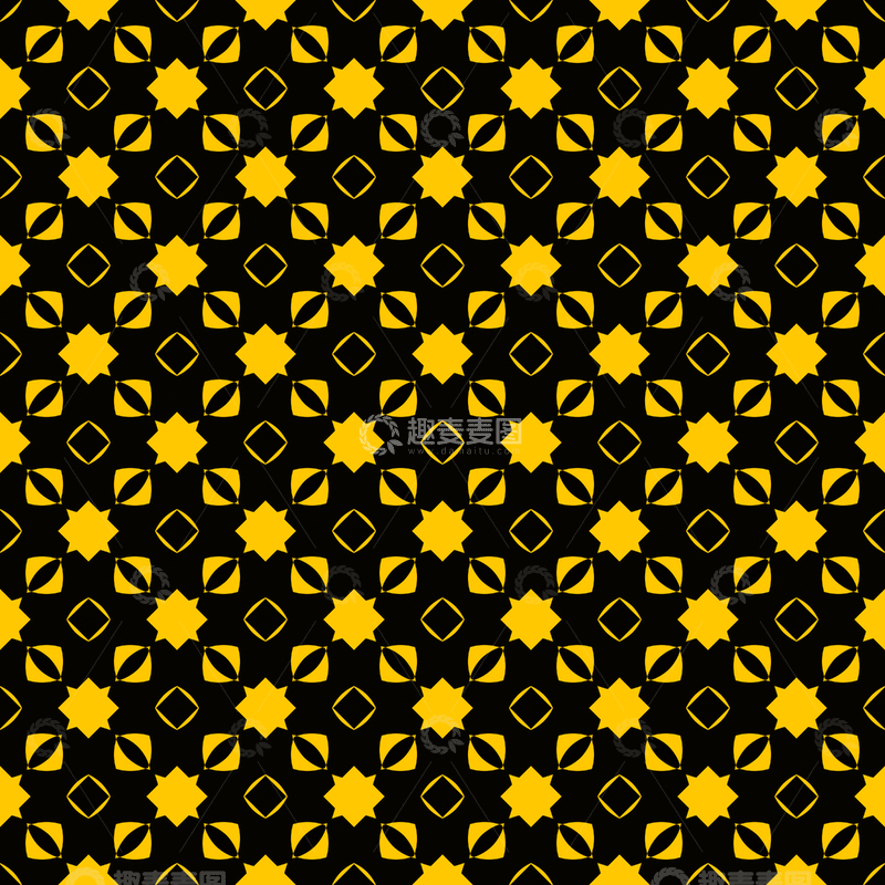 源文件下载【趣麦麦图】黄黑几何花纹背景图248