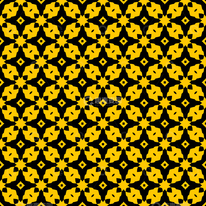源文件下载【趣麦麦图】黄黑几何花纹背景图246