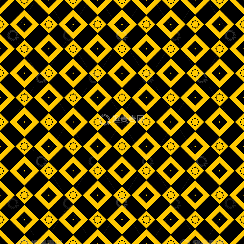 源文件下载【趣麦麦图】黄黑几何花纹背景图217