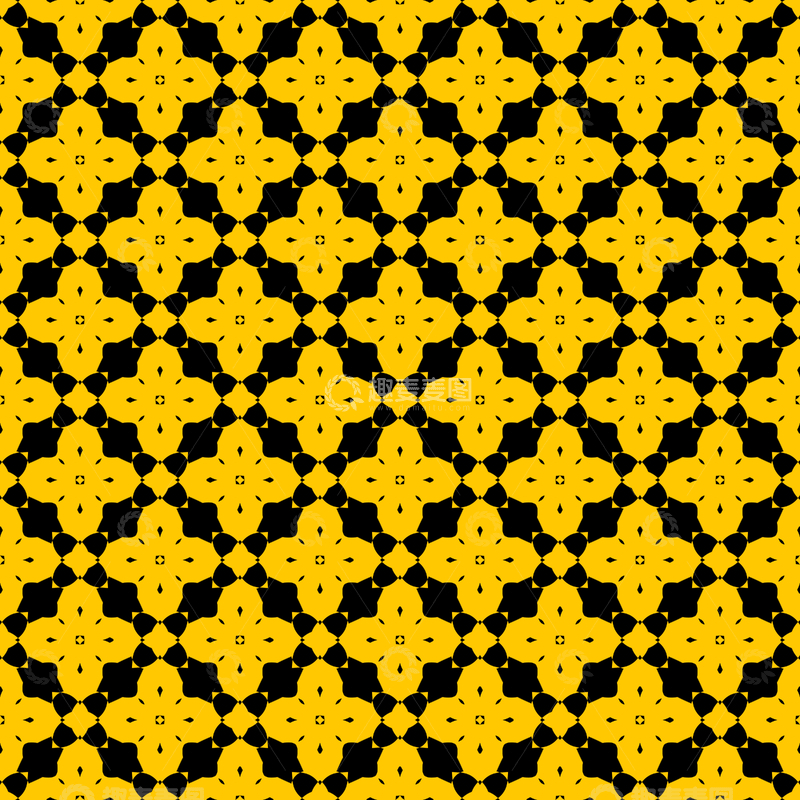 源文件下载【趣麦麦图】黄黑几何花纹背景图270