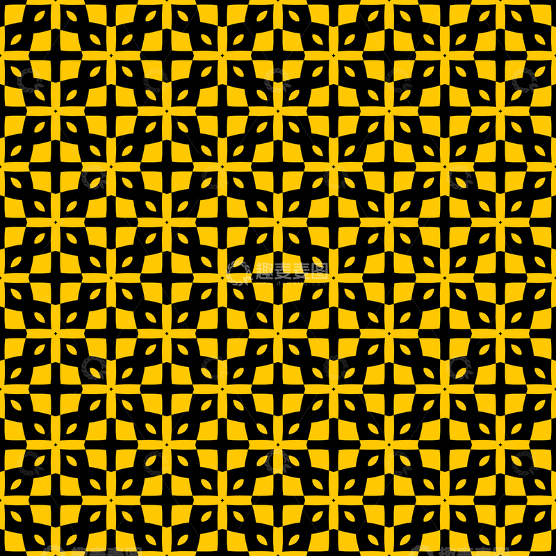源文件下载【趣麦麦图】黄黑几何花纹背景图194