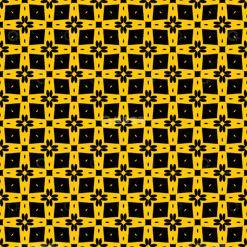 源文件下载【趣麦麦图】黄黑几何花纹背景图276