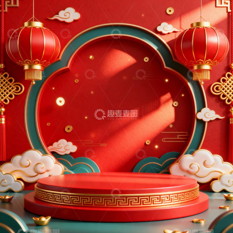 高清大图下载【趣麦麦图】 新年元旦春节背景_方屏021