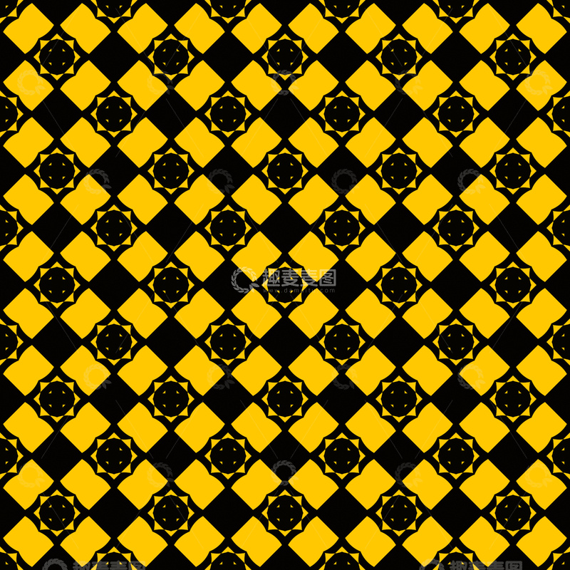 源文件下载【趣麦麦图】黄黑几何花纹背景图274