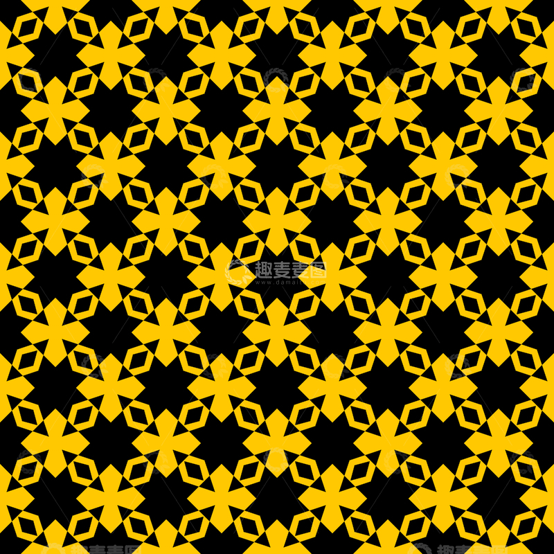 源文件下载【趣麦麦图】黄黑几何花纹背景图296