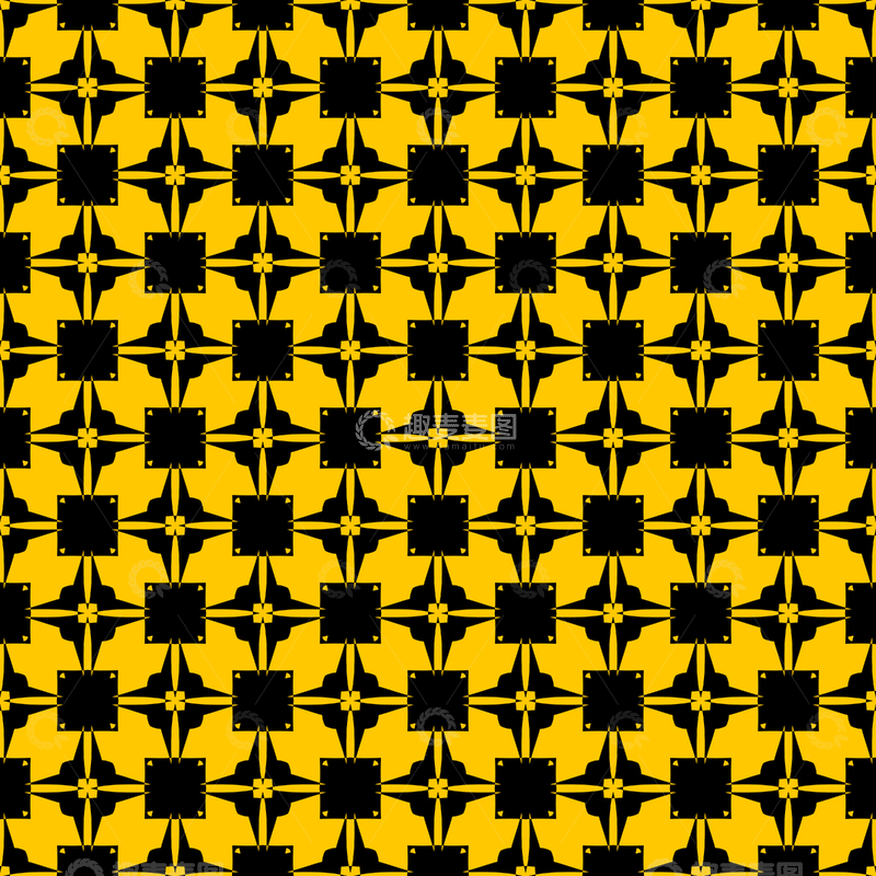 源文件下载【趣麦麦图】黄黑几何花纹背景图334
