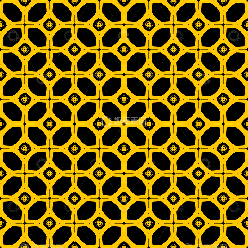 源文件下载【趣麦麦图】黄黑几何花纹背景图332