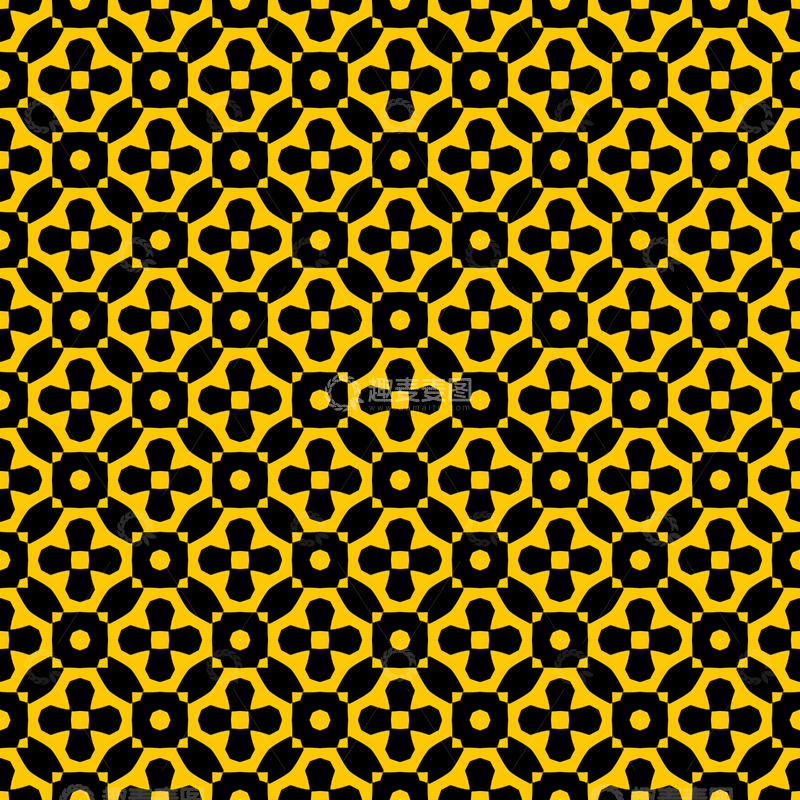 源文件下载【趣麦麦图】黄黑几何花纹背景图314