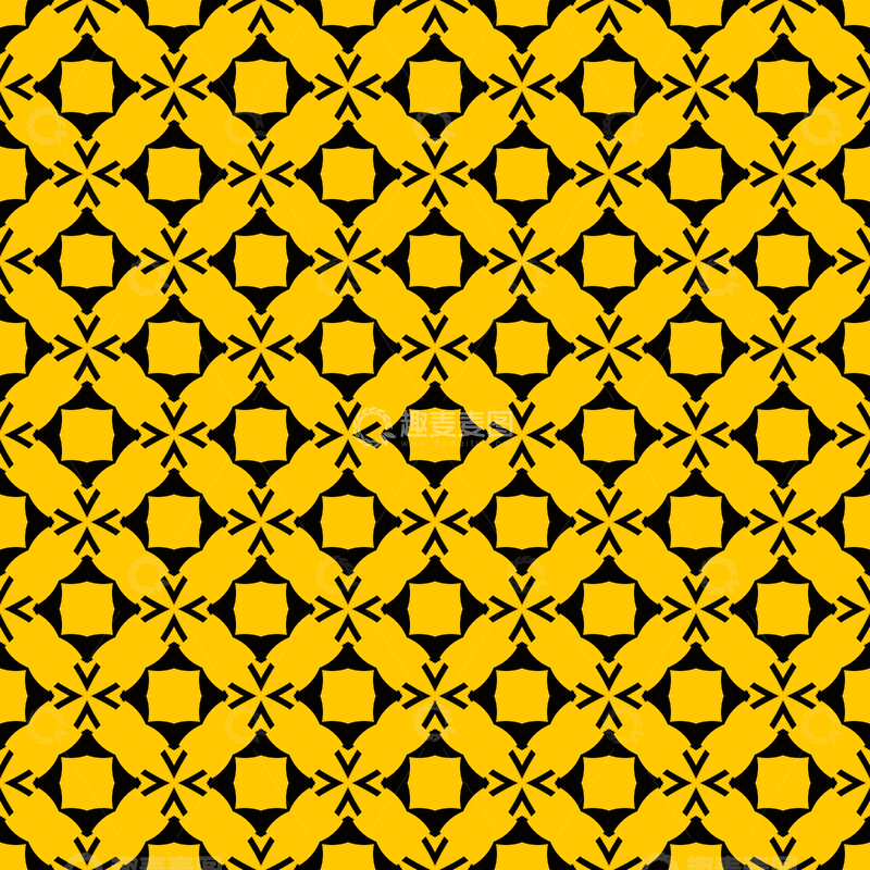 源文件下载【趣麦麦图】黄黑几何花纹背景图339