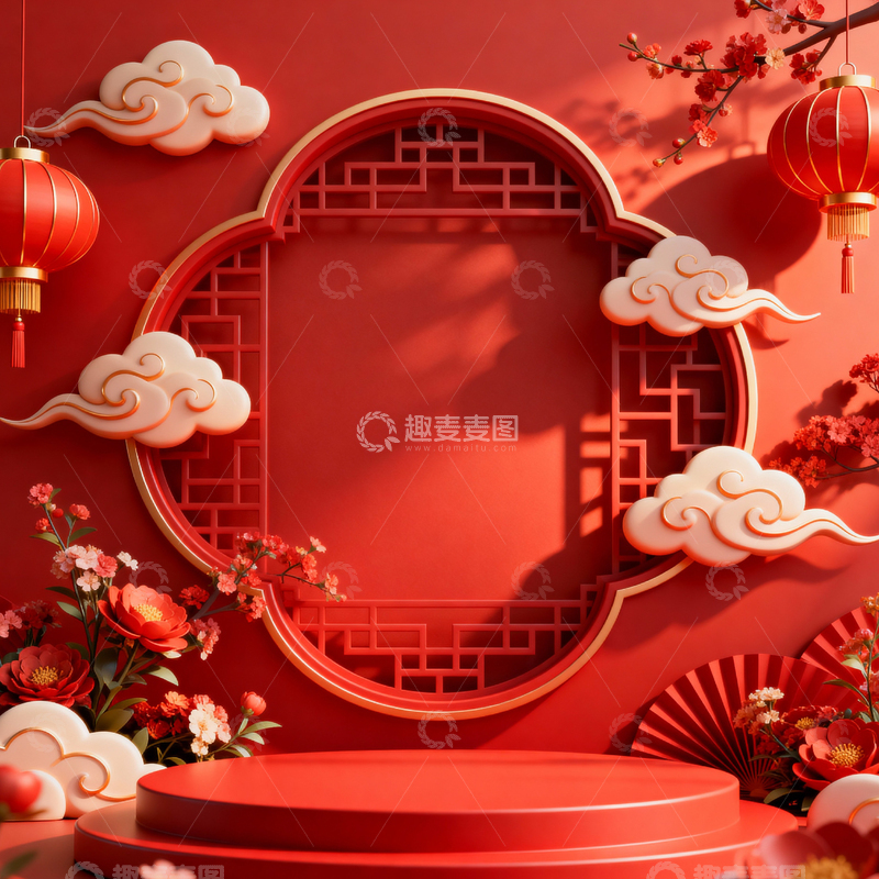 高清大图下载【趣麦麦图】 新年元旦春节背景_方屏023