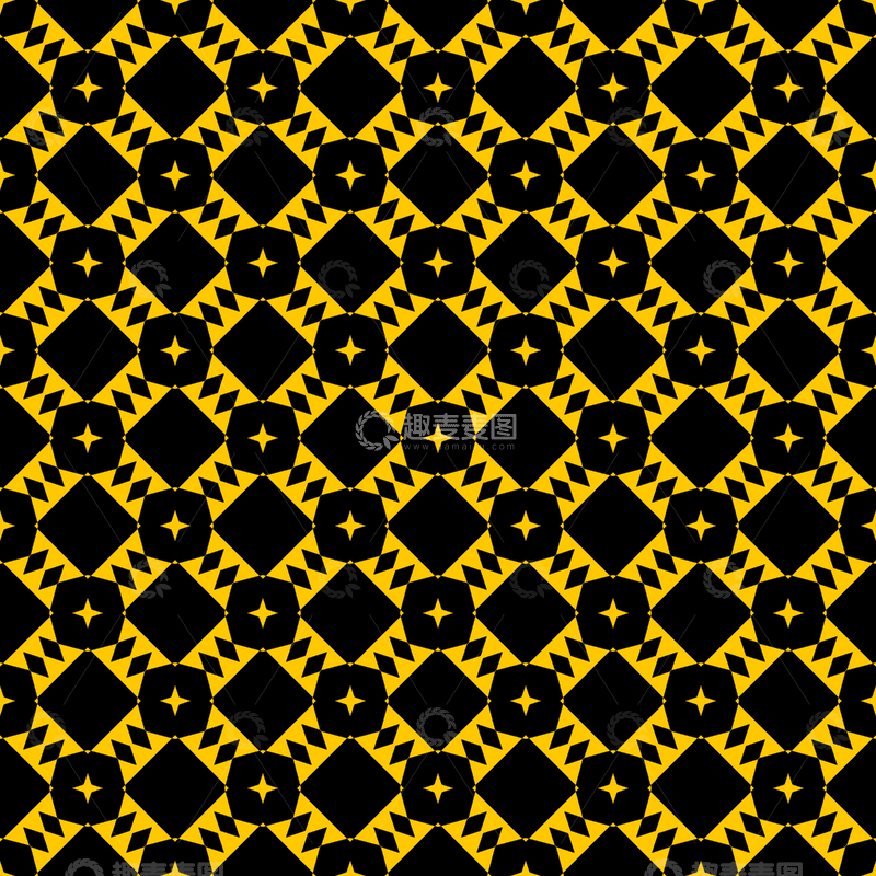 源文件下载【趣麦麦图】黄黑几何花纹背景图320