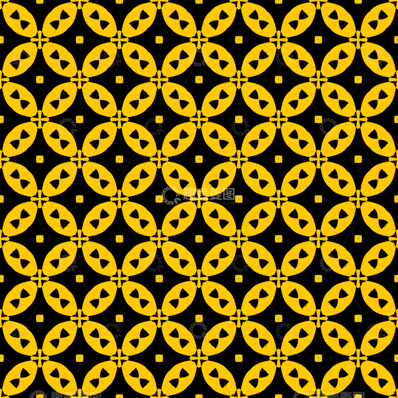 源文件下载【趣麦麦图】黄黑几何花纹背景图291