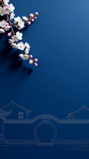 古典建筑梅花图案设计