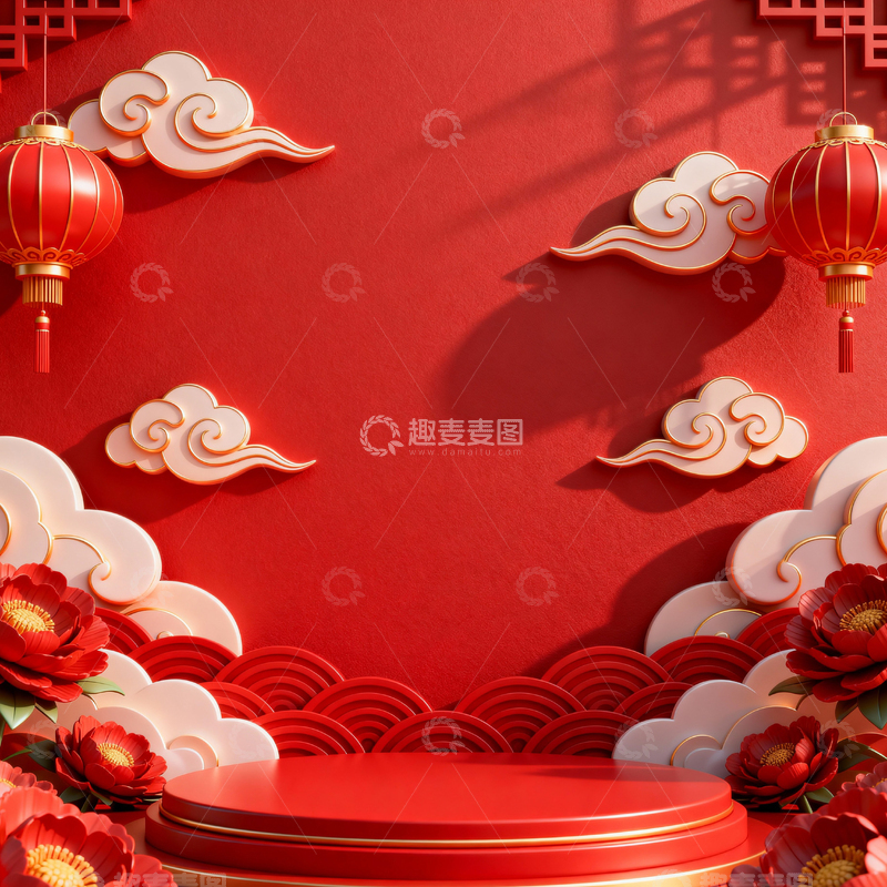 高清大图下载【趣麦麦图】 新年元旦春节背景_方屏033
