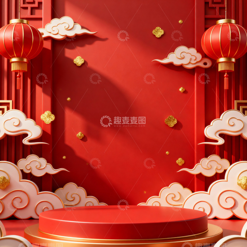 高清大图下载【趣麦麦图】 新年元旦春节背景_方屏029