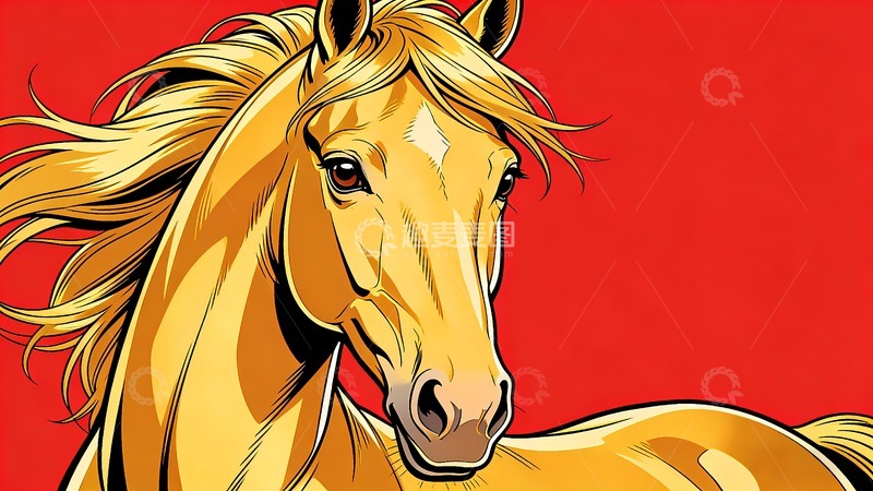 高清大图下载【趣麦麦图】2026年马年金马