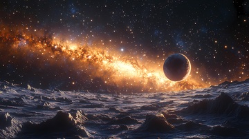 科幻星空行星景观壁纸