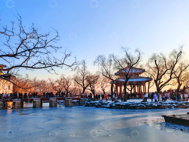 高清大图下载【趣麦麦图】冬日亭阁雪景风光摄影