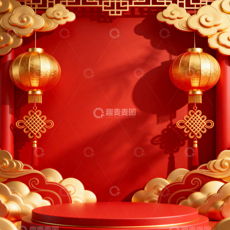 高清大图下载【趣麦麦图】 新年元旦春节背景_方屏032