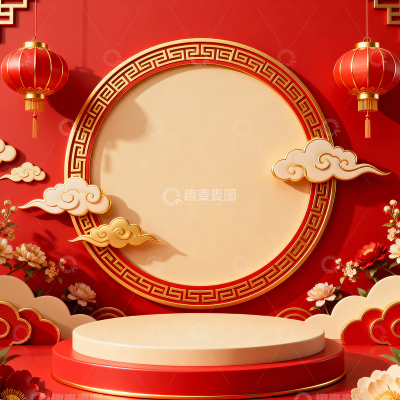 高清大图下载【趣麦麦图】 新年元旦春节背景_方屏035