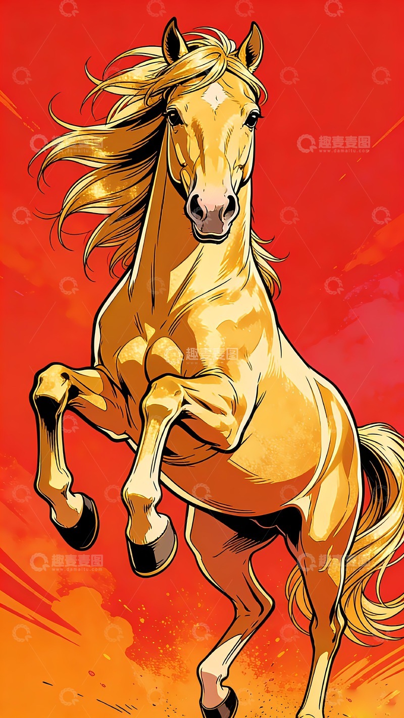 高清大图下载【趣麦麦图】一匹骏马马头