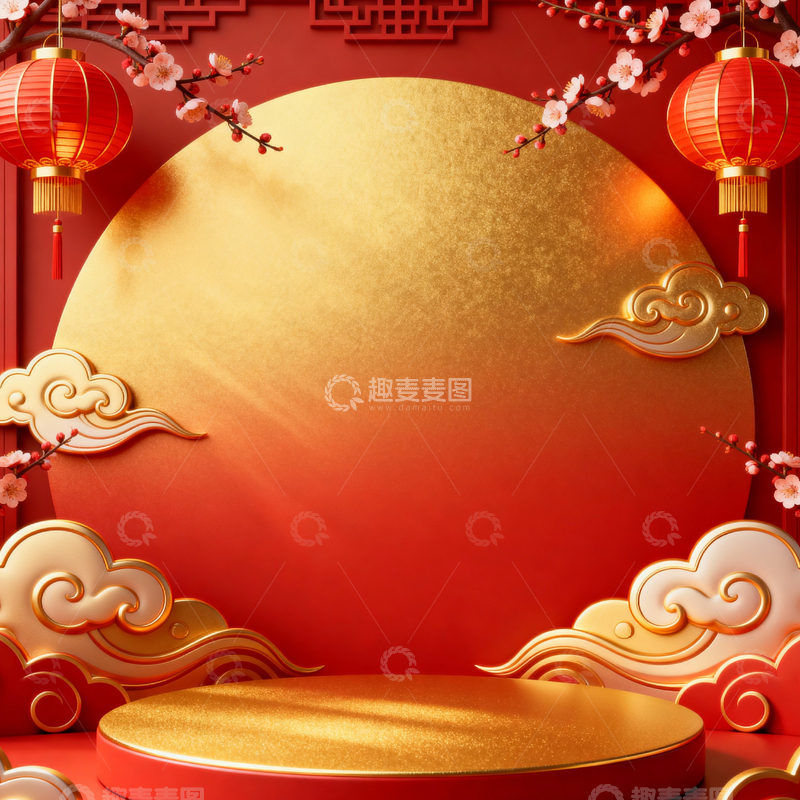 高清大图下载【趣麦麦图】 新年元旦春节背景_方屏040