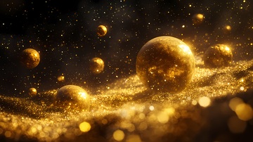 科幻长城星空幻想图金色