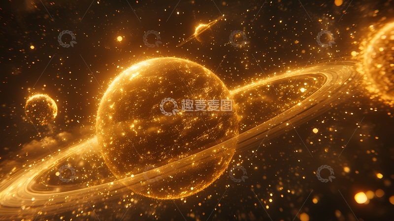 高清大图下载【趣麦麦图】梦幻星系宇宙科幻背景