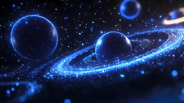 蓝色星系科幻背景