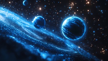 科幻星空星球光效背景