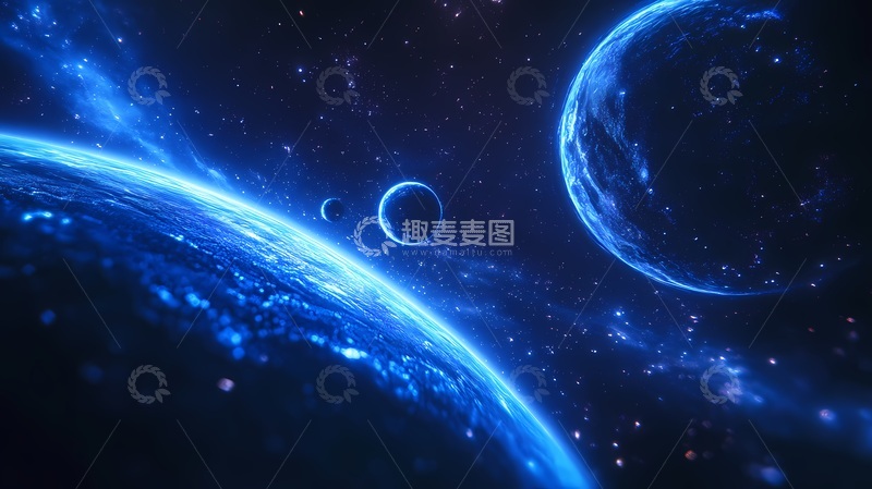 高清大图下载【趣麦麦图】科幻星空星球宇宙背景