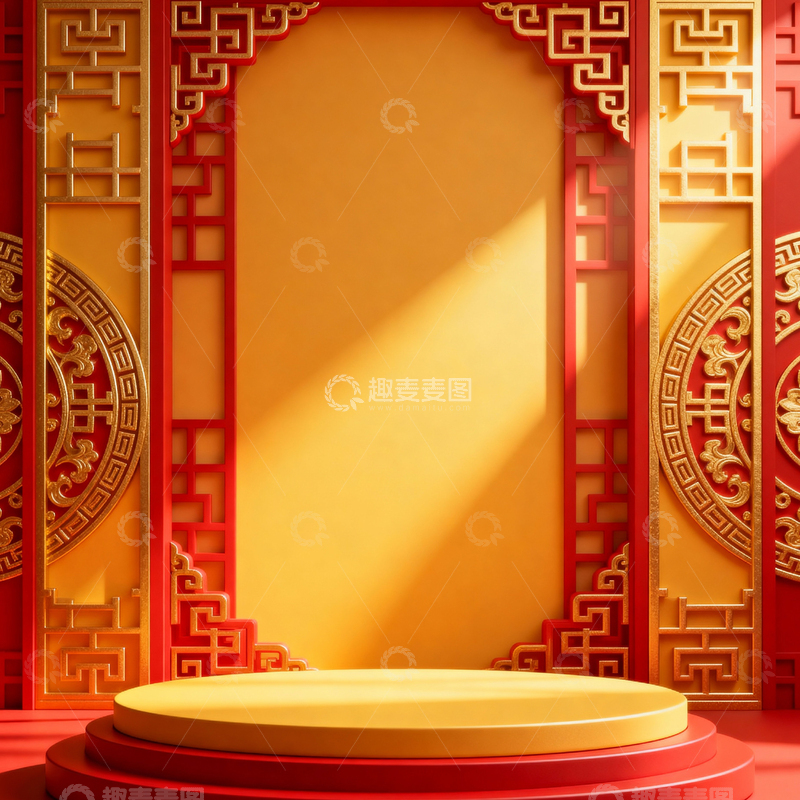 高清大图下载【趣麦麦图】新年元旦春节背景_方屏051