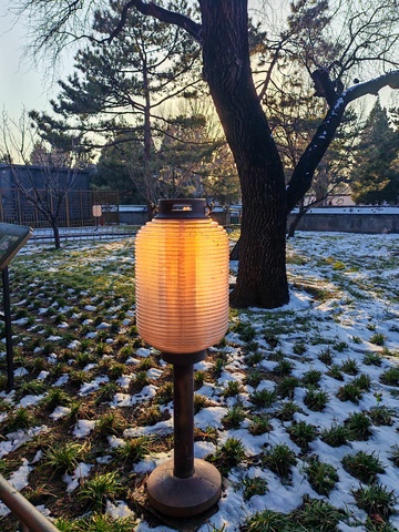 冬日庭院暖灯景