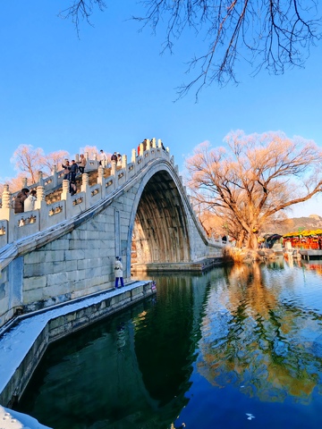 古桥秋色风景摄影