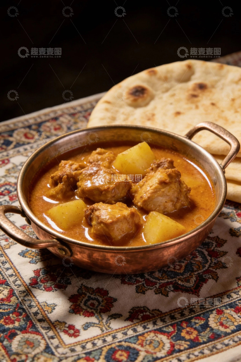 高清大图下载【趣麦麦图】印度风味咖喱鸡肉土豆