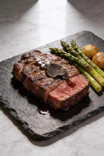 精致西餐牛排芦笋土豆