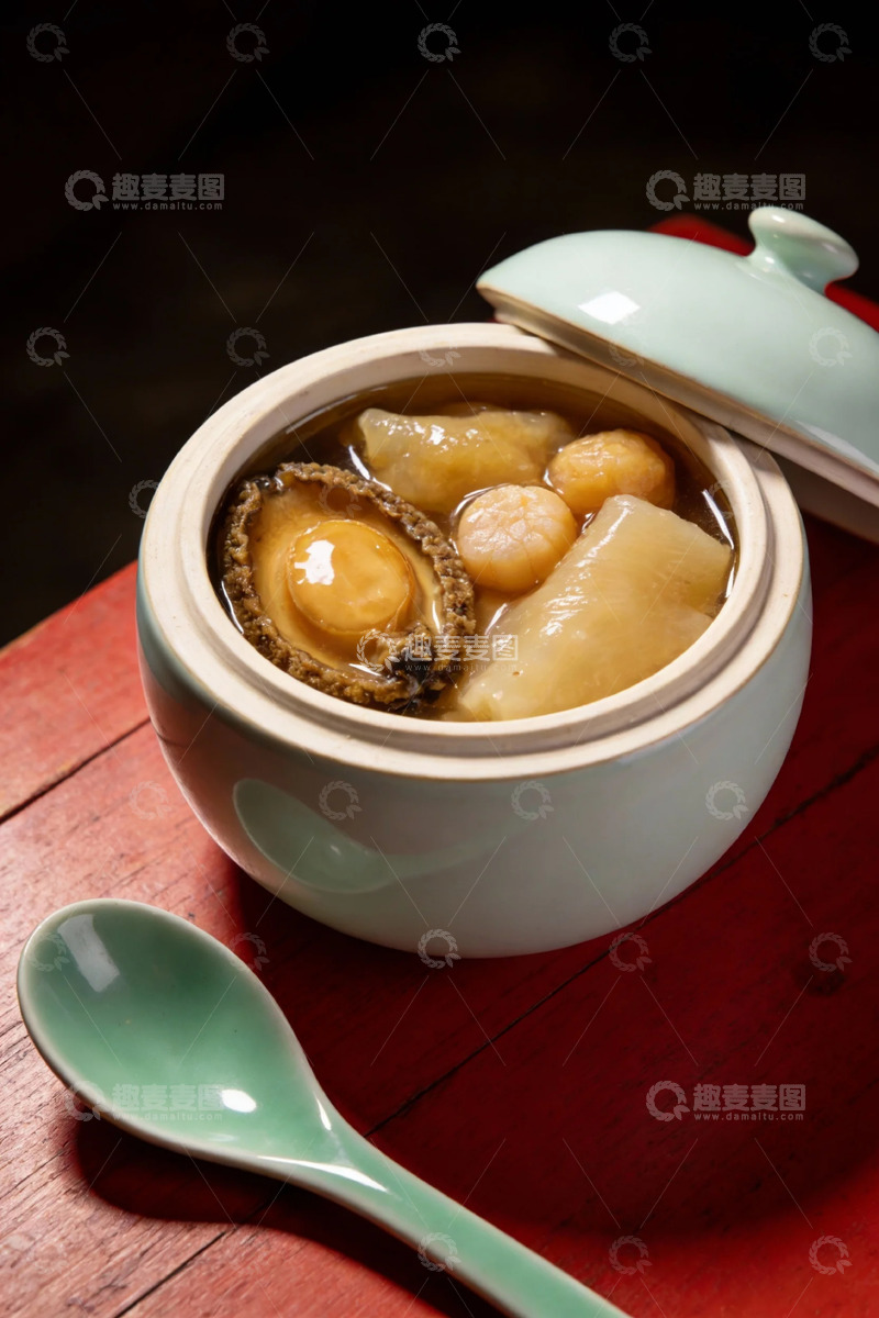 高清大图下载【趣麦麦图】精致鲍鱼汤美食摄影
