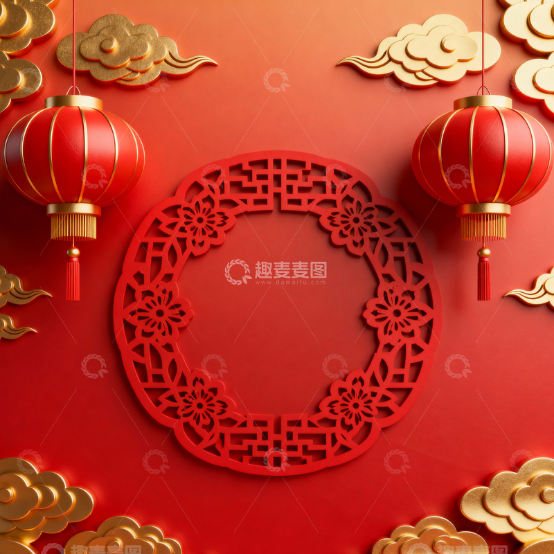 高清大图下载【趣麦麦图】-新年元旦春节背景_方屏061