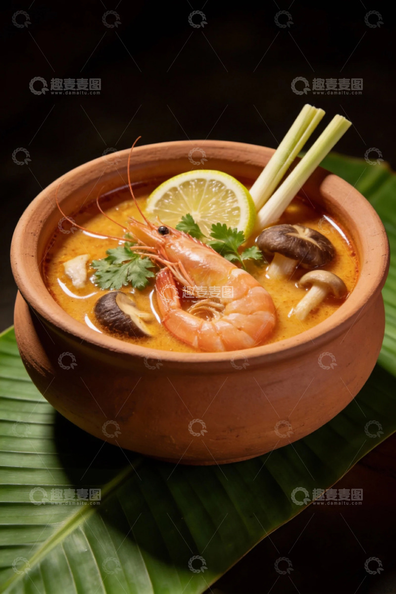 高清大图下载【趣麦麦图】泰式海鲜汤美食摄影