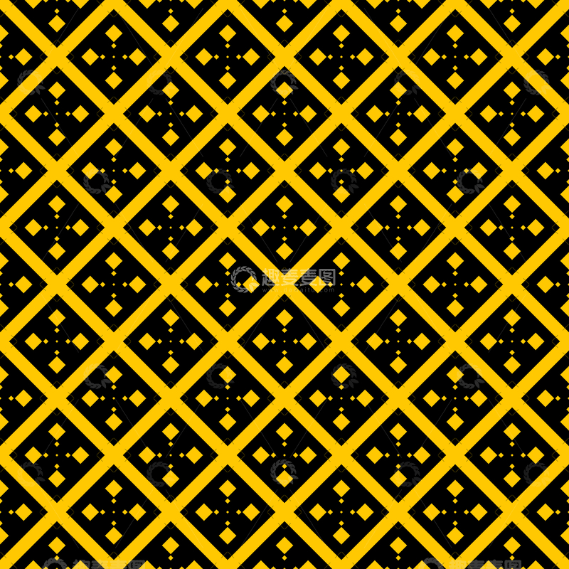 源文件下载【趣麦麦图】黄黑几何花纹背景图351